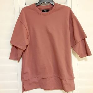 NWOT Unique Layered Streetwear Shirt